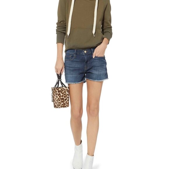 NWT Frame Le Medium Wash Stretch Cutoff Shorts - Picture 1 of 5